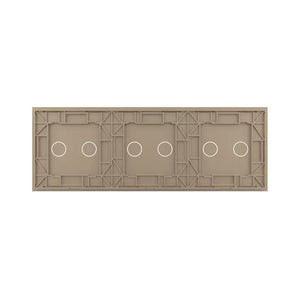 Livolo | Goud | 2+2+2 | Glasplaat | Touchschakelaar Livolo Nederland B.V.