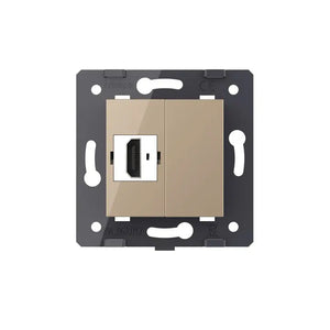 Livolo | Goud | SR | HDMI aansluiting | Blindplaat Livolo Nederland B.V.