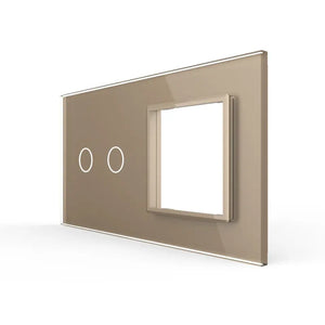 Livolo | Goud | 2+SR | Glasplaat | Combinatie Livolo Nederland B.V.