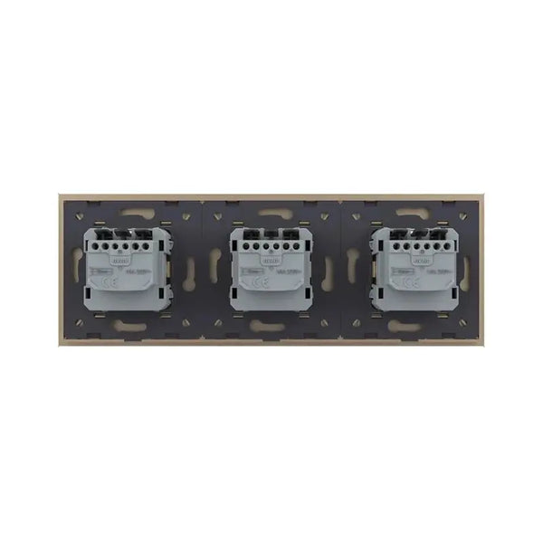 Livolo | Goud | SR+SR+SR | Wandcontactdoos Livolo Nederland B.V.