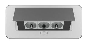 Livolo | Zilver | 3 | Pop-Up Stekkerdoos | Push | Inbouw | Stopcontacten-Grijs Livolo Nederland B.V.