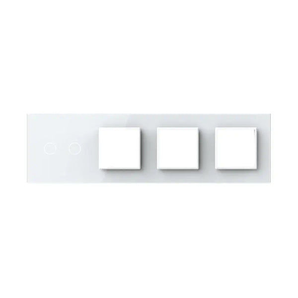 Zelf samenstellen | Wit | Afdekraam 2+SR+SR+SR Livolo Nederland B.V.