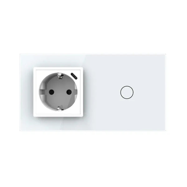 Livolo | Wit | SR+1 | Aan/Uit | Wandcontactdoos + USB-C Oplader | Schakelaar Livolo Nederland B.V.