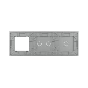 Livolo | Grijs | 1+2+SR | Glasplaat | Combinatie Livolo Nederland B.V.