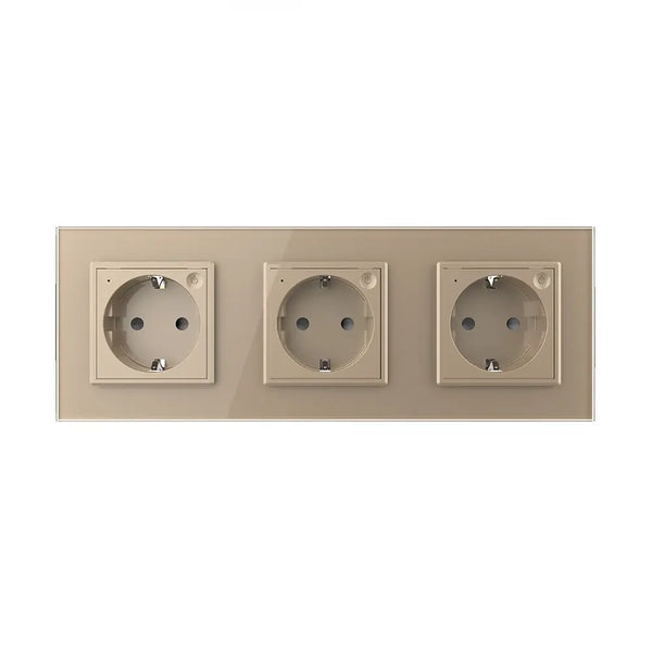 Livolo | Goud | SR+SR+SR | Wandcontactdoos | Smart Home Livolo Nederland B.V.