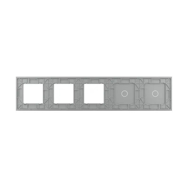 Livolo | Grijs | 1+1+SR+SR+SR | Glasplaat | Combinatie Livolo Nederland B.V.
