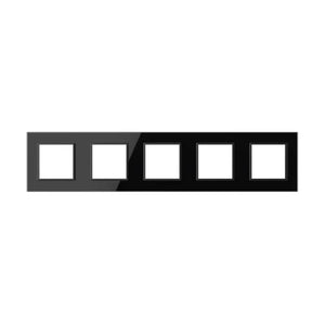 Livolo | Zwart | SR+SR+SR+SR+SR | Glasplaat Livolo Nederland B.V.