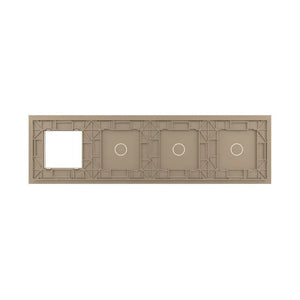 Livolo | Goud | 1+1+1+SR | Glasplaat | Combinatie Livolo Nederland B.V.