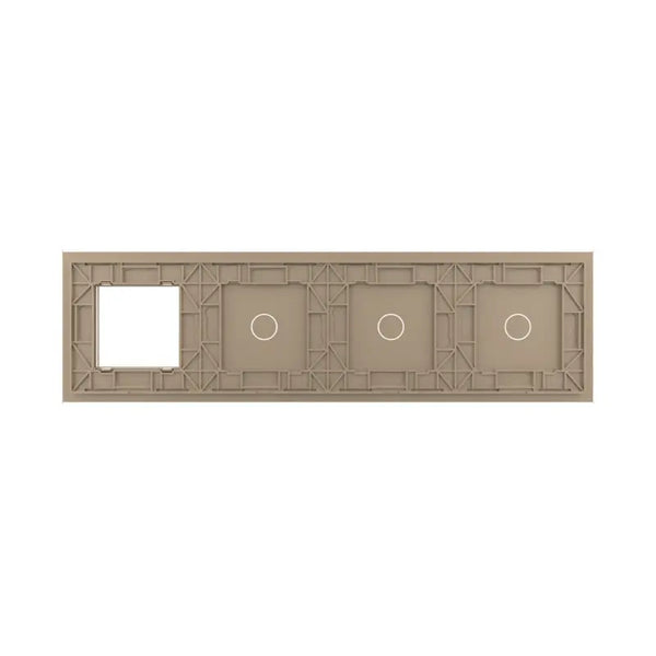 Livolo | Goud | 1+1+1+SR | Glasplaat | Combinatie Livolo Nederland B.V.