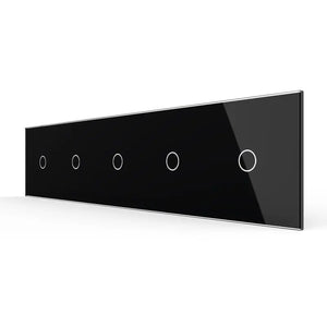Livolo | Zwart | 1+1+1+1+1 | Glasplaat | Touchschakelaar Livolo Nederland B.V.