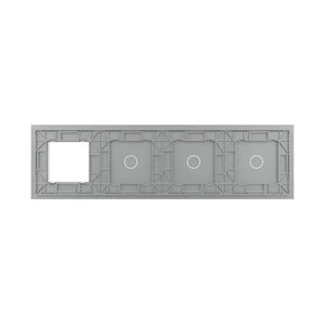 Livolo | Grijs | 1+1+1+SR | Glasplaat | Combinatie Livolo Nederland B.V.