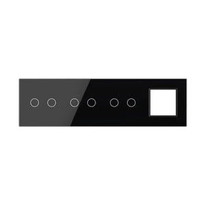 Livolo | Zwart | 2+2+2+SR | Glasplaat | Combinatie Livolo Nederland B.V.