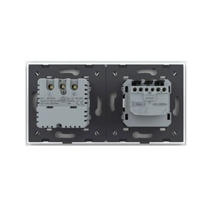 Livolo | Wit | SR+SR | Wandcontactdoos | Wandcontactdoos + USB-C oplader Livolo Nederland B.V.
