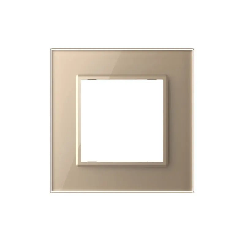 Livolo glazen SR afdekraam in goud voor modulaire aansluiting