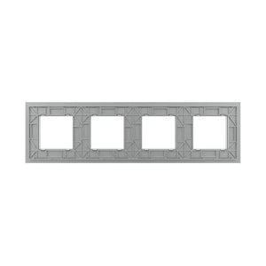 Livolo | Grijs | SR+SR+SR+SR | Glasplaat Livolo Nederland B.V.