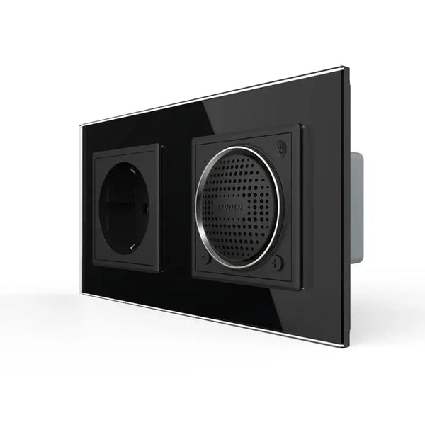 Livolo | Zwart | SR+SR | Wandcontactdoos | Bluetooth speaker Livolo Nederland