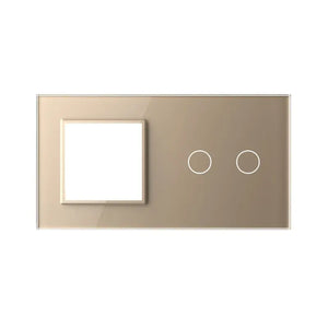 Livolo | Goud | SR+2 | Glasplaat | Combinatie Livolo Nederland B.V.