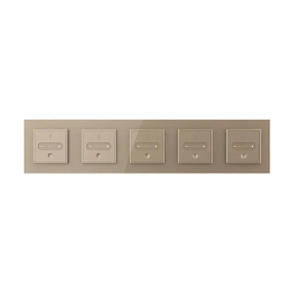 Livolo | Goud | SR+SR+SR+SR+SR | Slide-Dimmer | Wisselschakelaar | Smart Home Livolo Nederland B.V.
