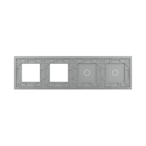 Livolo | Grijs | 1+1+SR+SR | Glasplaat | Combinatie Livolo Nederland B.V.
