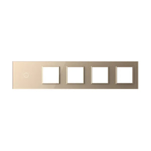 Livolo | Goud | 1+SR+SR+SR+SR | Glasplaat | Combinatie Livolo Nederland B.V.