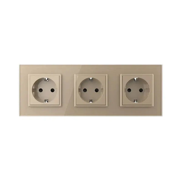 Livolo | Goud | SR+SR+SR | Wandcontactdoos Livolo Nederland B.V.