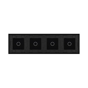 Livolo | Zwart | 1+1+1+1 | Glasplaat | Touchschakelaar Livolo Nederland B.V.