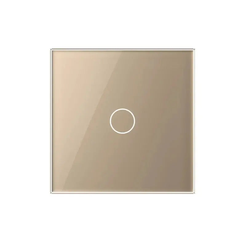 Livolo glazen afdekraam in goud voor één touch schakelpositie