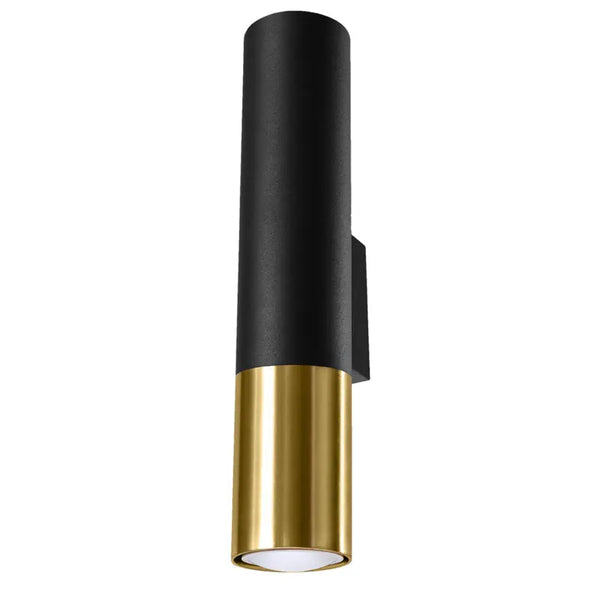 Wandlamp | Zwart met gouden buitenzijde | Onder en boven | Luxe LED Livolo Nederland B.V.