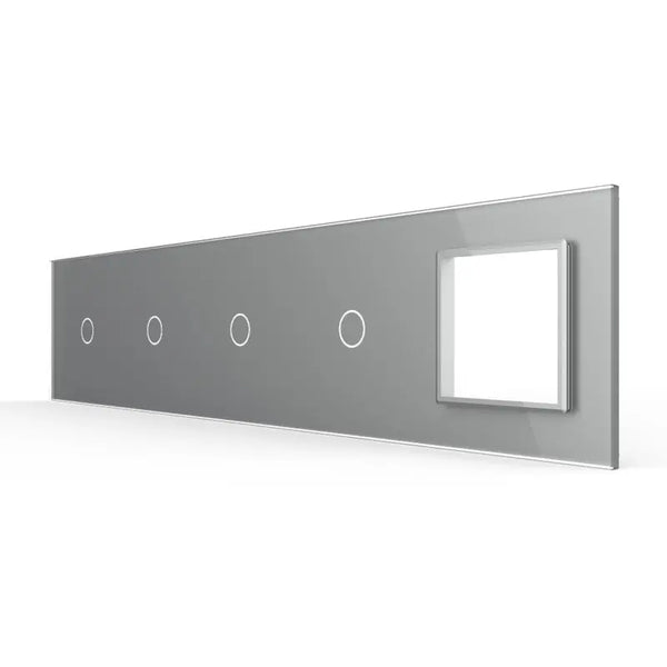 Livolo | Grijs | 1+1+1+1+SR | Glasplaat | Touchschakelaar Livolo
