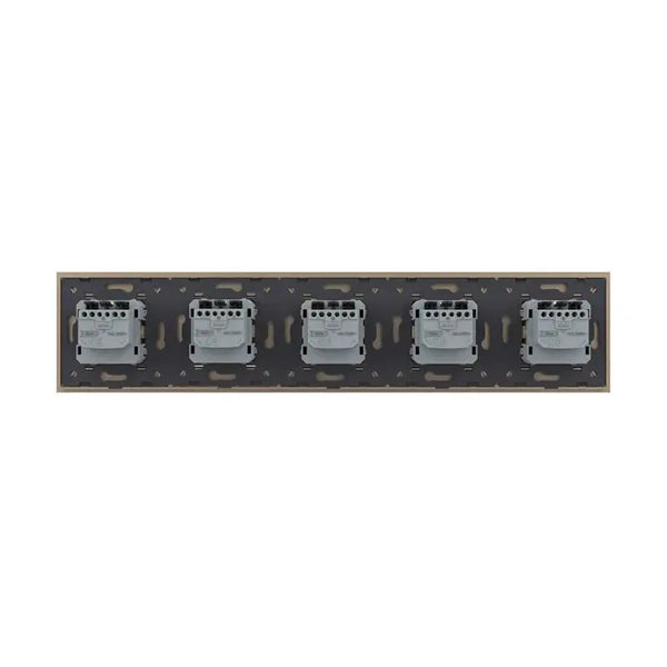Livolo | Goud | SR+SR+SR+SR+SR | Wandcontactdoos Livolo Nederland B.V.