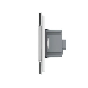 Livolo wit stopcontact met aardpen en aan uit touch schakelaar voor moderne woning